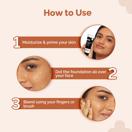 The Derma Co 1% Hyaluronic Hydrating High Coverage Foundation With SPF 40 PA+++ - 02 Nude