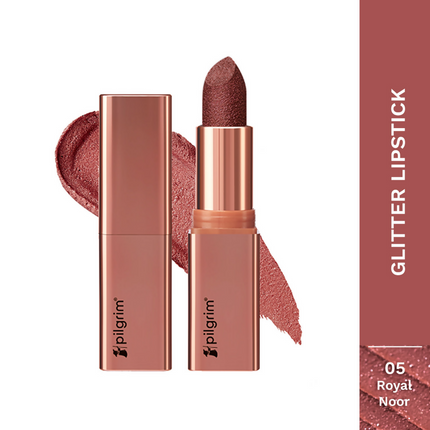 Pilgrim Glitter Lipstick With Matte Finish - Royal Noor05