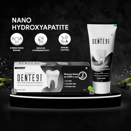 Dente91 Anti-Stain Charcoal Toothpaste