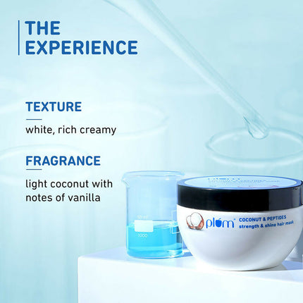 Plum Coconut Milk & Peptides Hair Mask For Soft, Shiny Hair