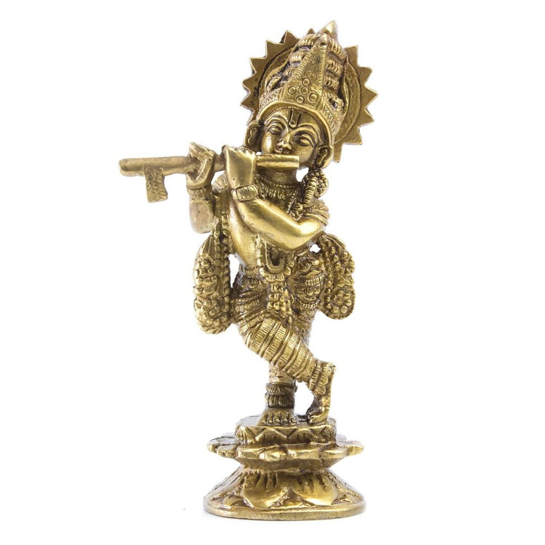 Mohan Joder Beautiful Elegant Brass Lord Krishna Statue