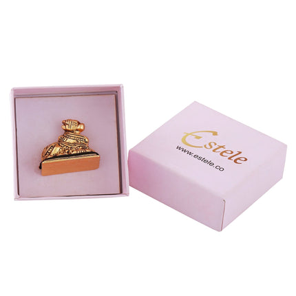 Estele Gold-Polished Lord Nandikeshwara Idol for Home/Car Decor