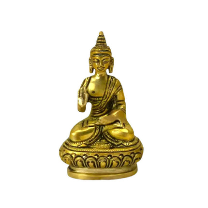 Tamas Brass Buddha Idol Decorative Showpiece (Golden)