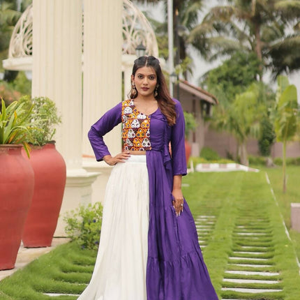 Aastha Fashion Off White Pure Cotton Designer Navratri Lehenga Choli Collection