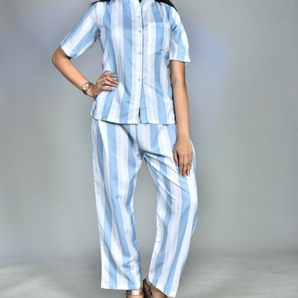 Morchari Digital Print Semi Muslin Co-Ord Set Top & Trouser-Multicolor