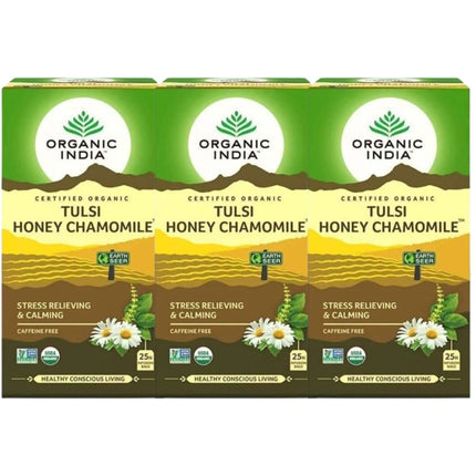 Organic India Tulsi Honey Chamomile 25 Tea Bags
