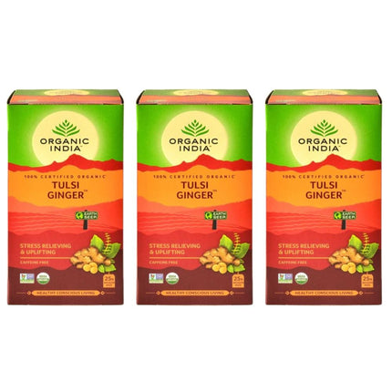 Organic India Tulsi Ginger 25 Tea Bags