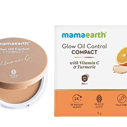 Mamaearth Glow Oil Control Compact With SPF 30 (Nude Glow)