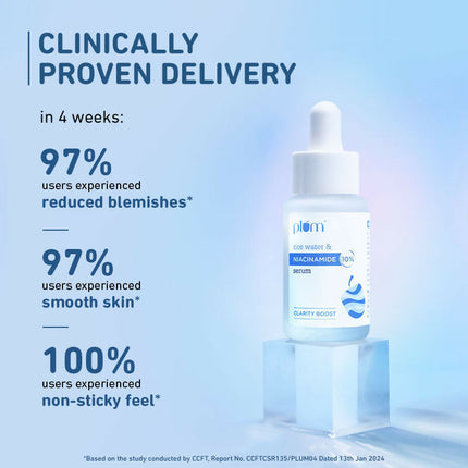 Plum 10% Niacinamide Brightening Face Serum With Rice Water - Fades Blemishes & Dark Spots, Beginner Friendly