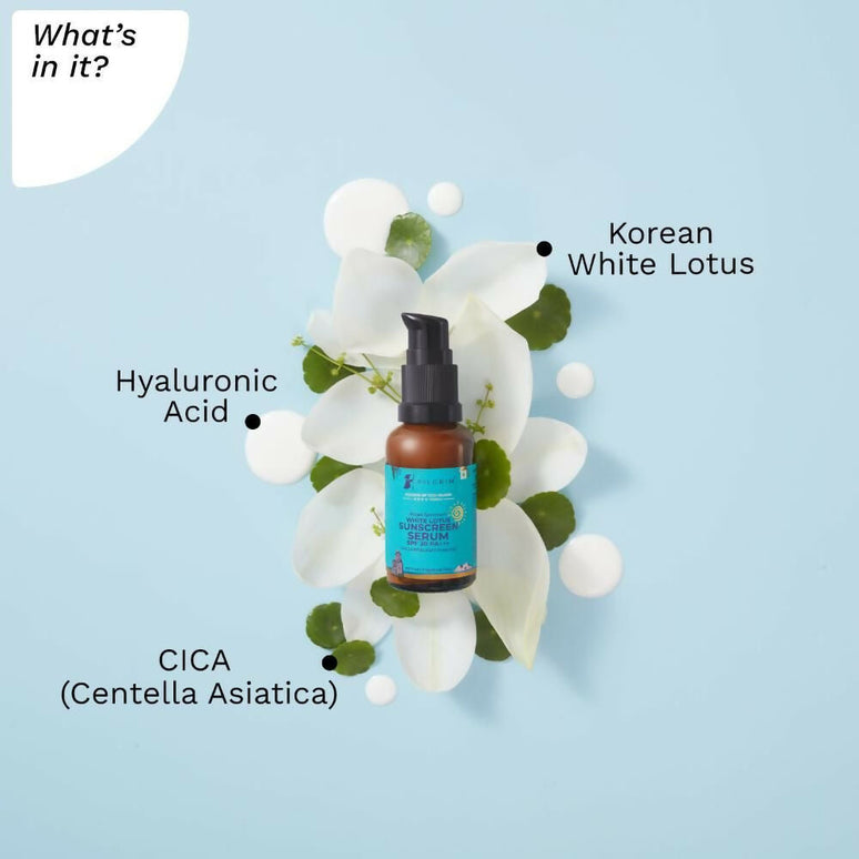 Pilgrim White Lotus Sunscreen Serum SPF 30 PA+++ - Limited Time Offer