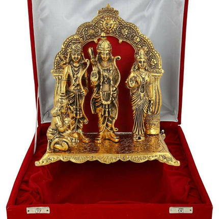 Lavanaya Brands - Gold-Polished Ram Darbar Murti