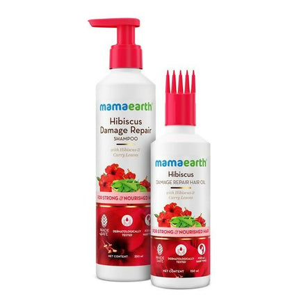 Mamaearth Hibiscus Damage Repair Cleanse & Nourish Hair Combo