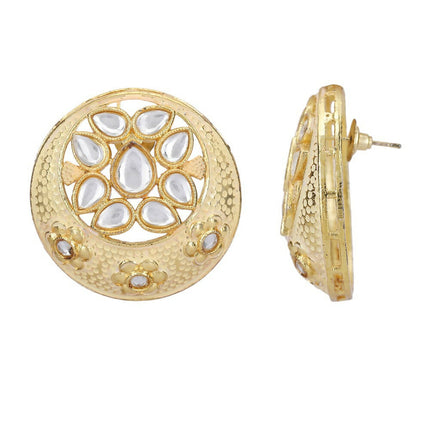 Joban Fashion Women Handcrafted Matte Gold Earrings