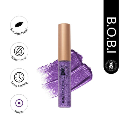 BOBI Glitter Eyeliner Purple Diamond Sparkle Finish