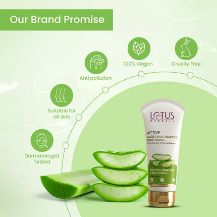 Lotus Herbals Active Aloe + Niacinamide Face Wash