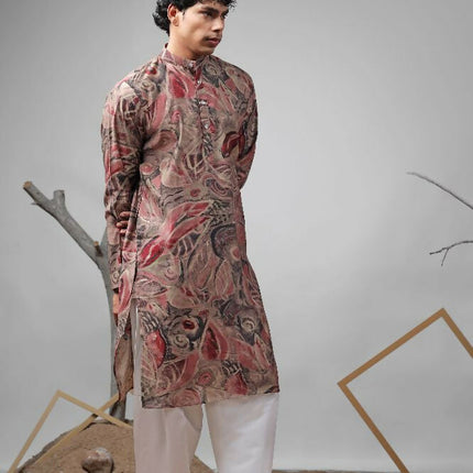 Multicolor Modal Silk Designer Printed Kurta Set - Mahotsav