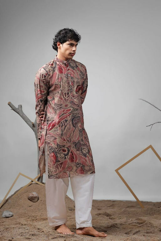 Multicolor Modal Silk Designer Printed Kurta Set - Mahotsav