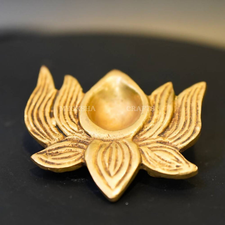 Brass Lotus Diya