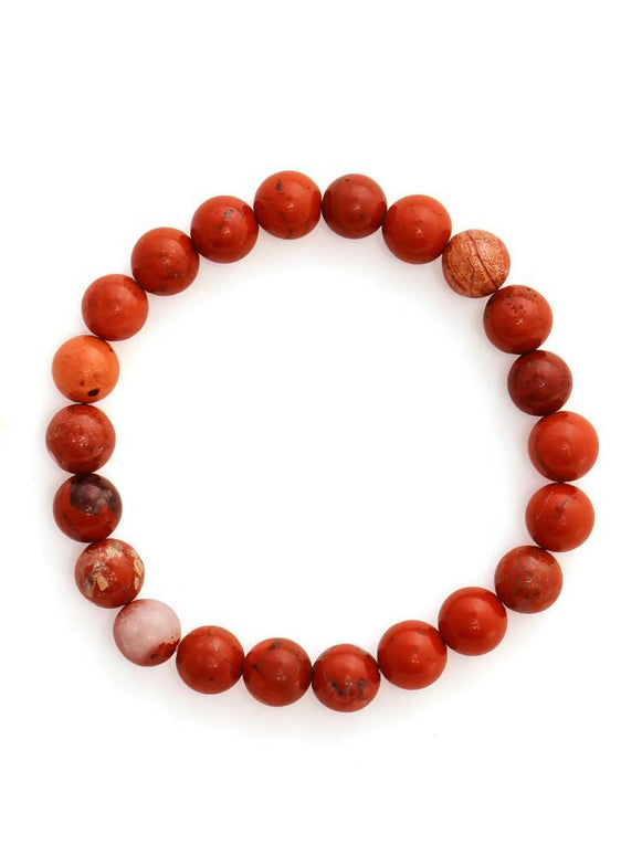 Red Jasper Elastic Bracelet - Ruby Raang