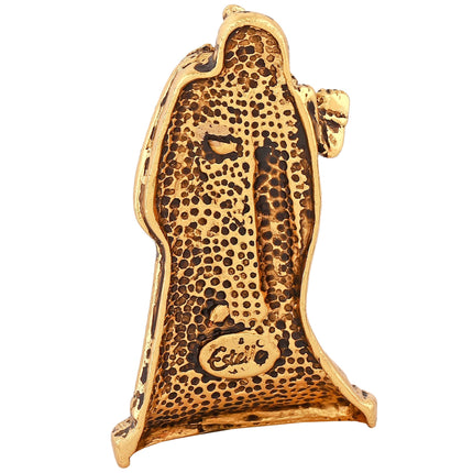 Estele Gold-Polished Devotional Shree Radha Krishna Idol for Home/Car Decor