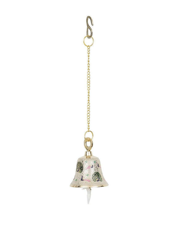 eCraftIndia Multicoloured Brass Hanging Pooja Bell Showpieces