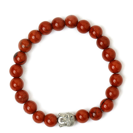 Red Jasper with Buddha Bracelet - Ruby Raang