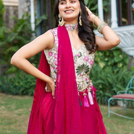 Aastha Fashion Magenta Pure Fendy silk Designer Lehenga Choli Collection