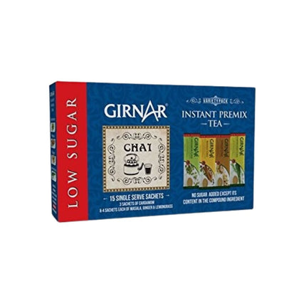 Girnar Instant Premix Tea With Low Sugar - Variety Pack
