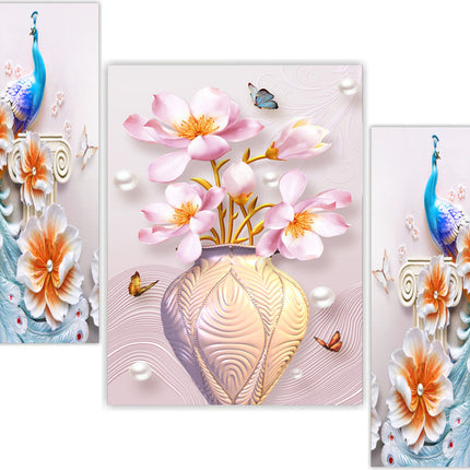 Tehzeeb Creations Set Of 3 Digital Wall Painting