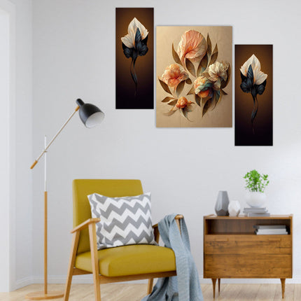 Tehzeeb Creations Set Of 3 Digital Wall Painting