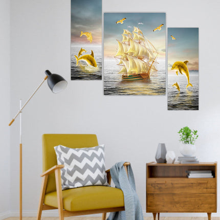 Tehzeeb Creations Set Of 3 Digital Wall Painting