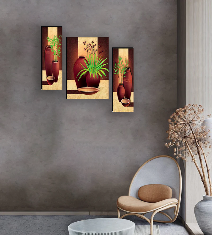 Tehzeeb Creations Set Of 3 Digital Wall Painting