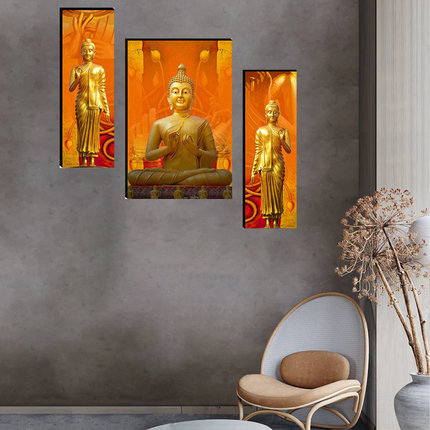 Tehzeeb Creations Set Of 3 Digital Wall Painting
