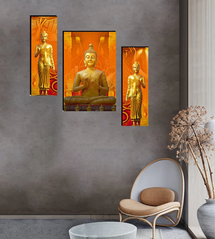 Tehzeeb Creations Set Of 3 Digital Wall Painting