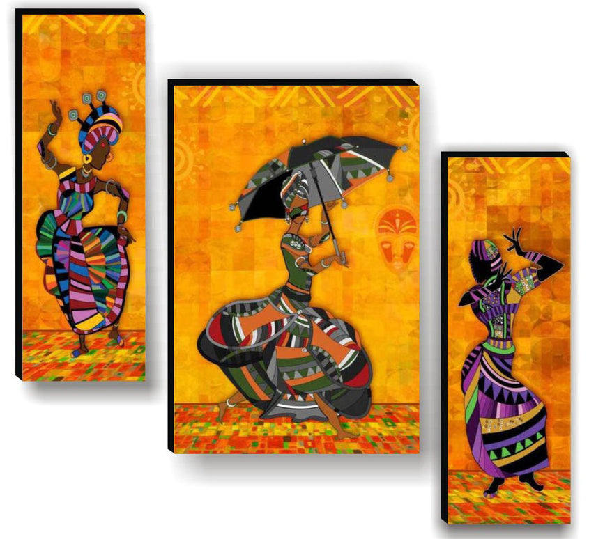 Tehzeeb Creations Set Of 3 Digital Wall Painting