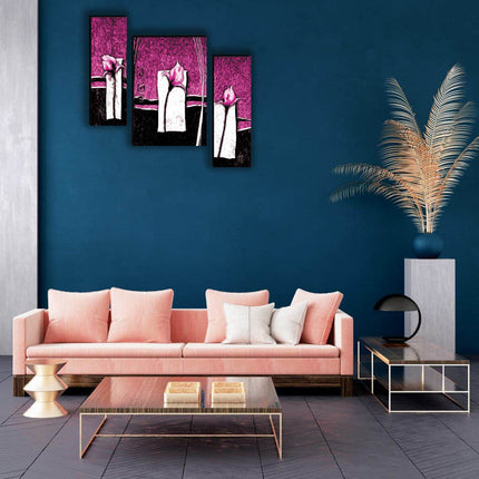 Tehzeeb Creations Set Of 3 Digital Wall Painting