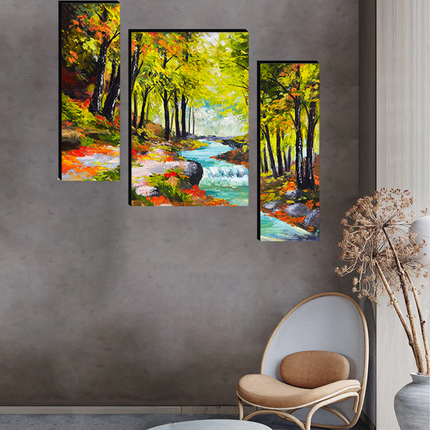 Tehzeeb Creations Set Of 3 Digital Wall Painting