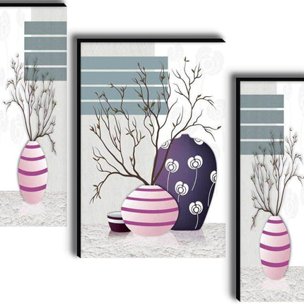 Tehzeeb Creations Set Of 3 Digital Wall Painting