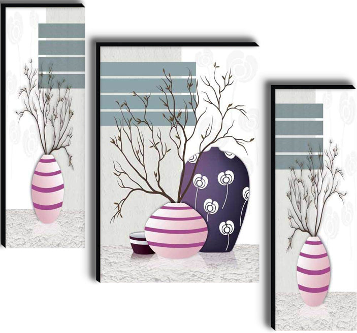 Tehzeeb Creations Set Of 3 Digital Wall Painting