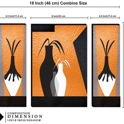 Tehzeeb Creations Set Of 3 Digital Wall Painting