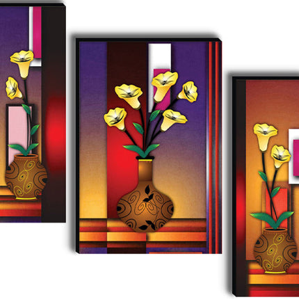 Tehzeeb Creations Set Of 3 Digital Wall Painting