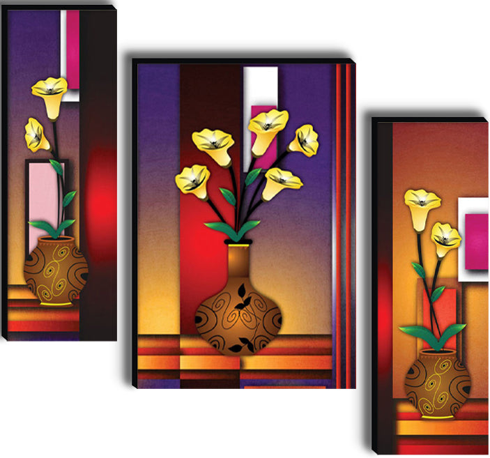 Tehzeeb Creations Set Of 3 Digital Wall Painting