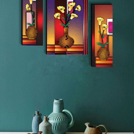 Tehzeeb Creations Set Of 3 Digital Wall Painting