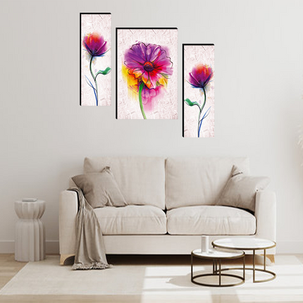 Tehzeeb Creations Set Of 3 Digital Wall Painting