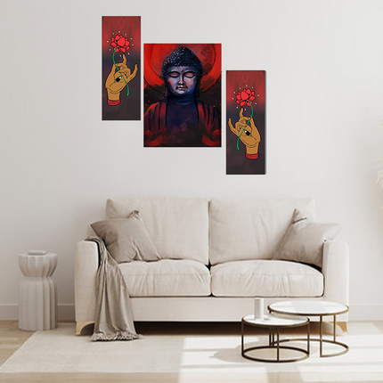 Tehzeeb Creations Set Of 3 Digital Wall Painting