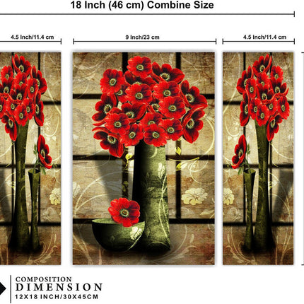 Tehzeeb Creations Set Of 3 Digital Wall Painting