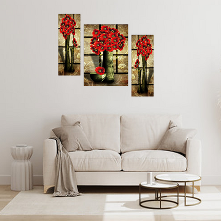 Tehzeeb Creations Set Of 3 Digital Wall Painting