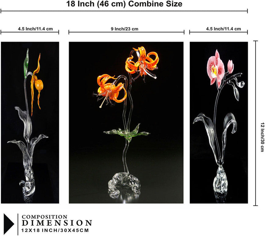 Tehzeeb Creations Set Of 3 Digital Wall Painting