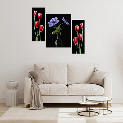 Tehzeeb Creations Set Of 3 Digital Wall Painting