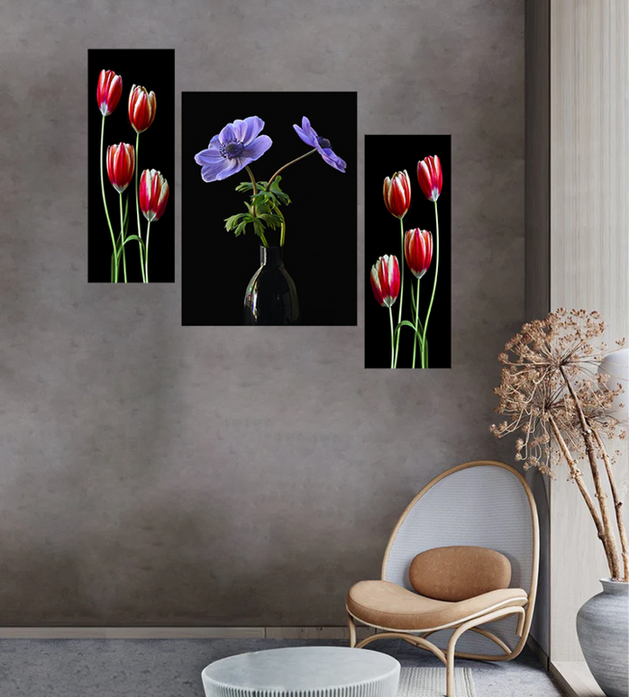 Tehzeeb Creations Set Of 3 Digital Wall Painting